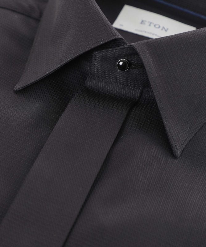 Eton Slim Fit Dobby Fly Tuxedo Shirt