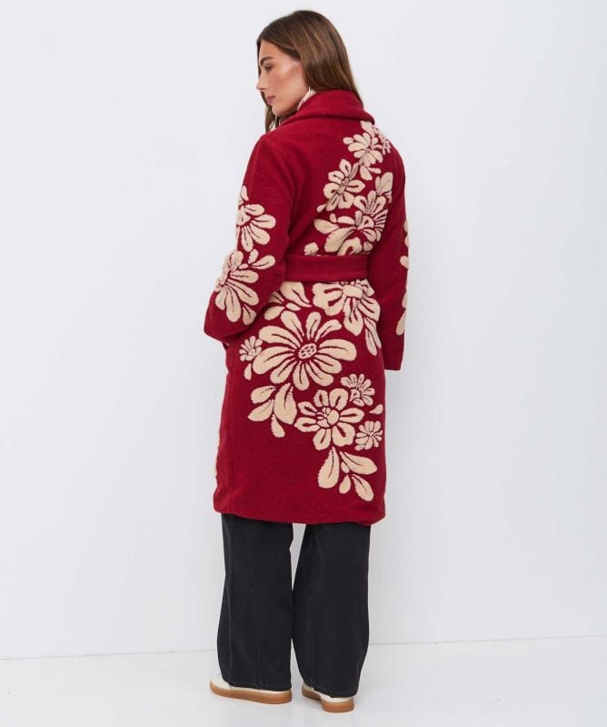 FARM Rio Bold Flowers Long Coat