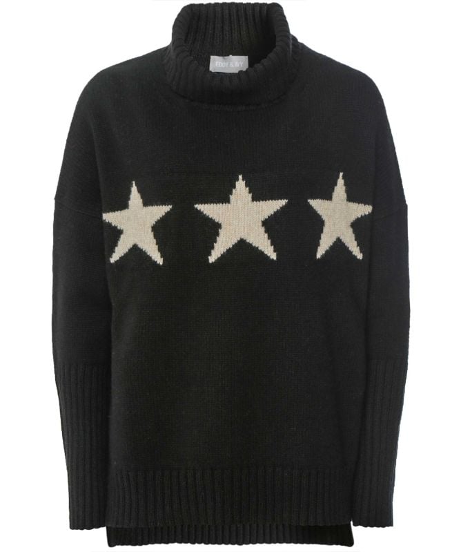 Eddy and Ivy Cashmere Merino Star Roll Neck Jumper