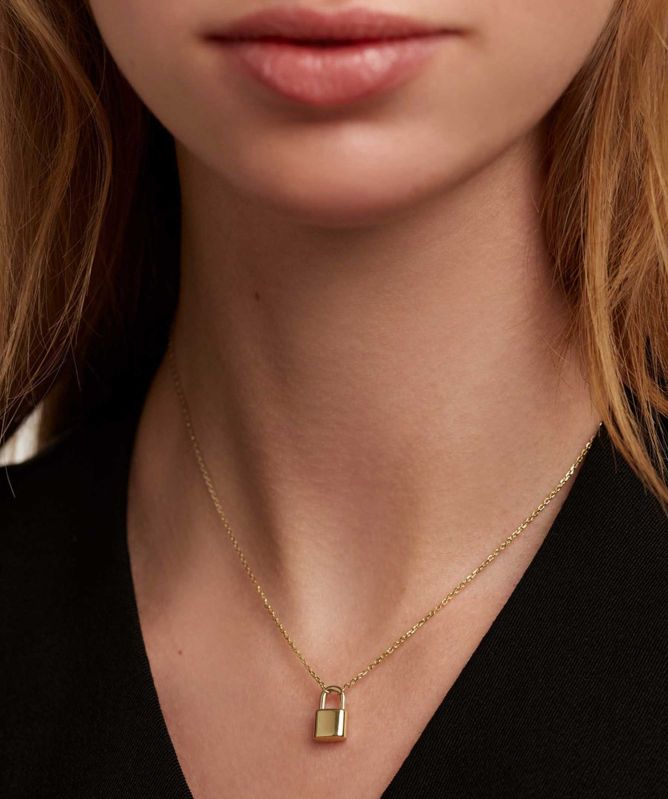 PDPAOLA Lock Bond Necklace