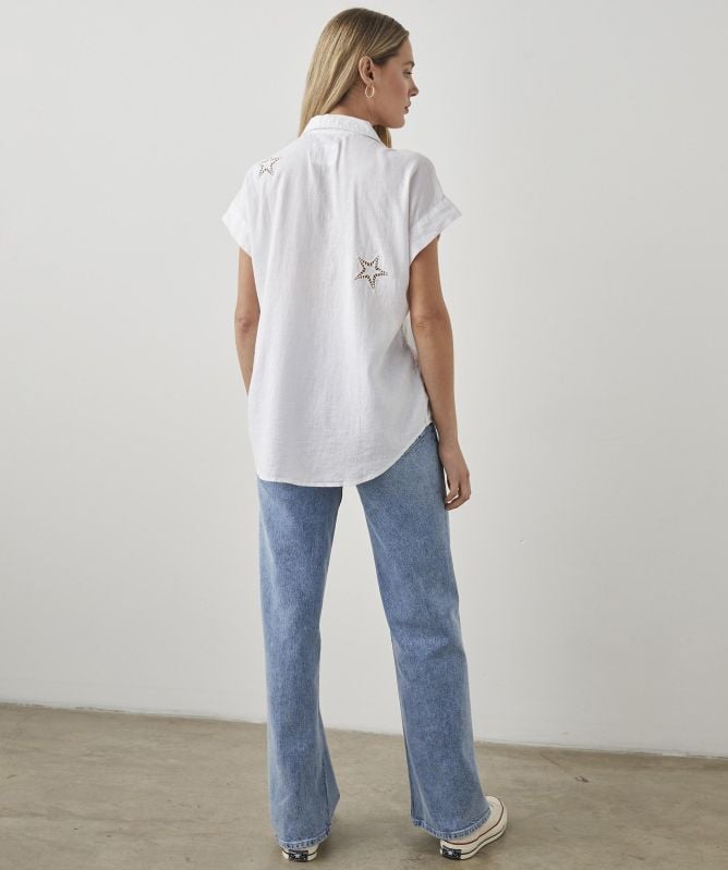 Rails Jamie Star Eyelet Embroidered Shirt