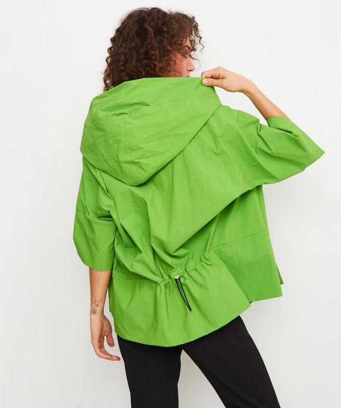 Bize Crepe Hooded Coat