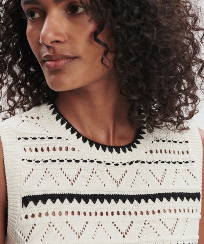 Varley Athena Pointelle Knit Vest