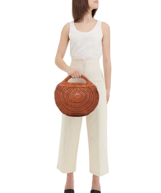 Campomaggi Circular Leather Crossbody Bag