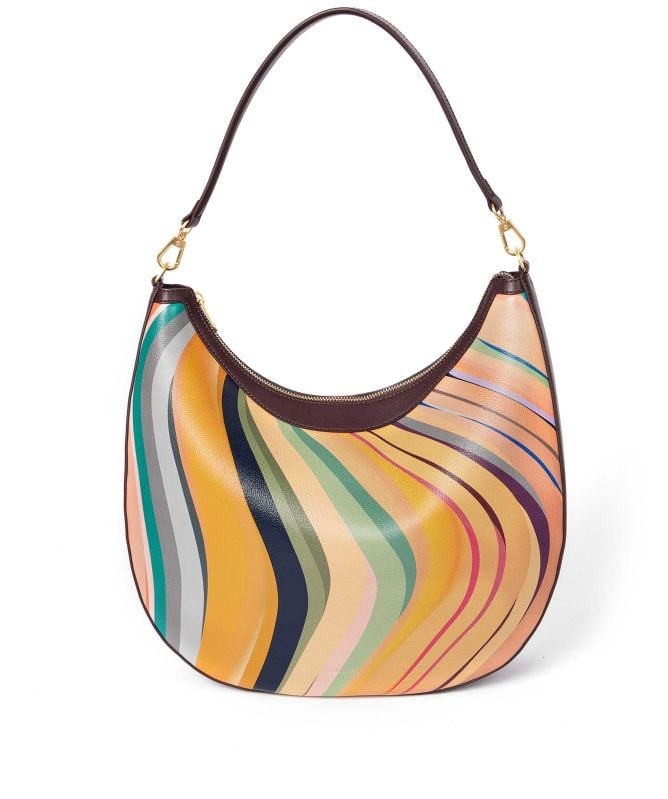 Paul Smith Dusky Swirl Leather Round Hobo Bag