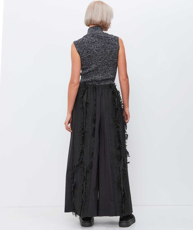 Manesera Fringed Wide Leg Trousers