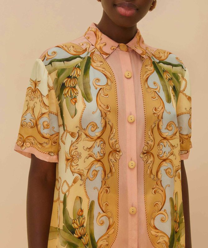 FARM Rio Banana Royalty Kaleidoscope Shirt