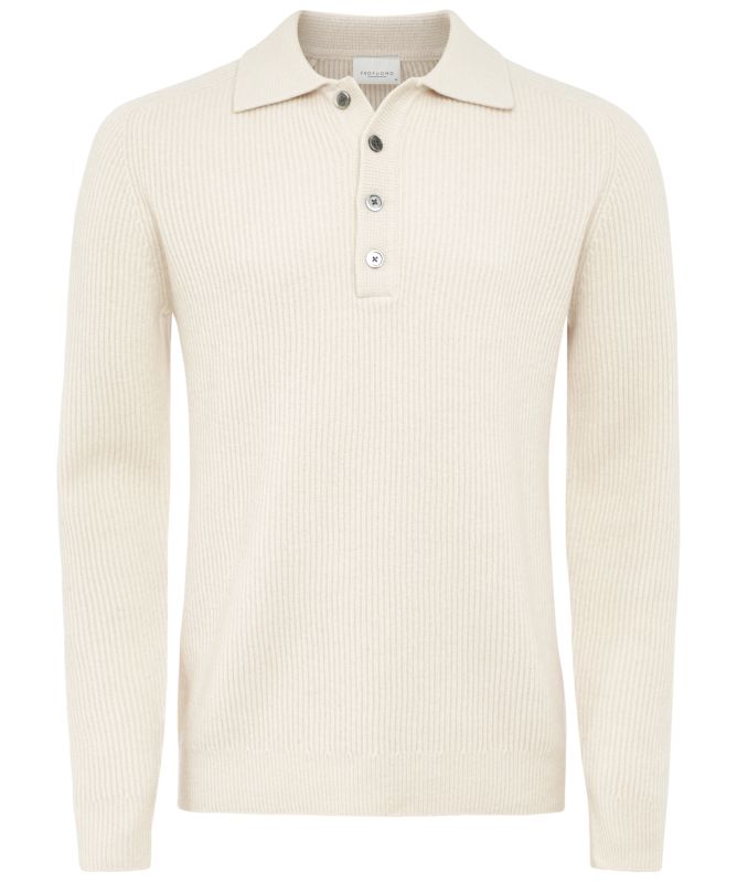 Profuomo Ribbed Polo Sweater
