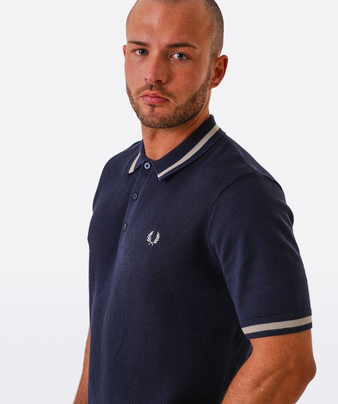 Fred Perry Textured Knit Polo Shirt