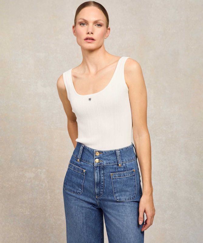 Holland Cooper Ruby Knitted Vest Top