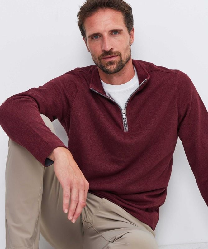 Peter Millar Crown Fleece Quarter Zip Sweatshirt