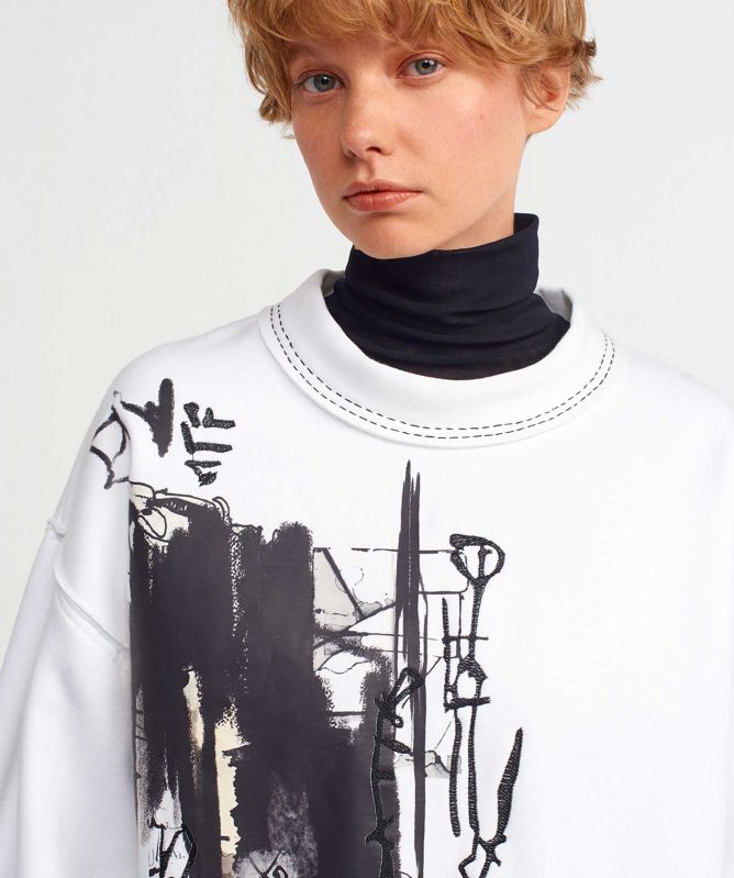 NU London Swiggle Print Sweatshirt