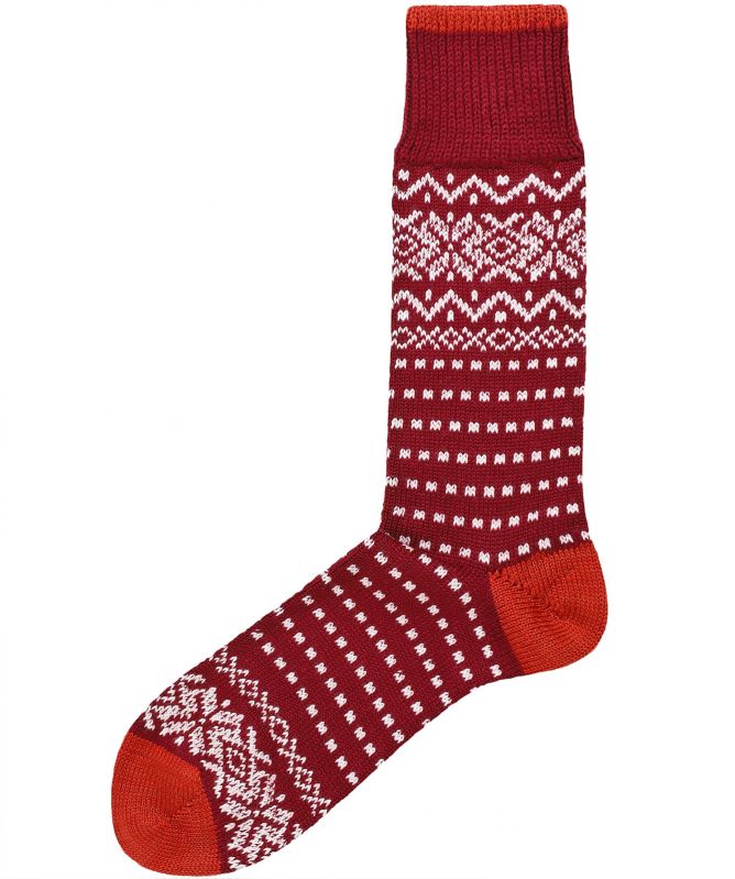 J. Blades Merino Cotton Snowflake Socks