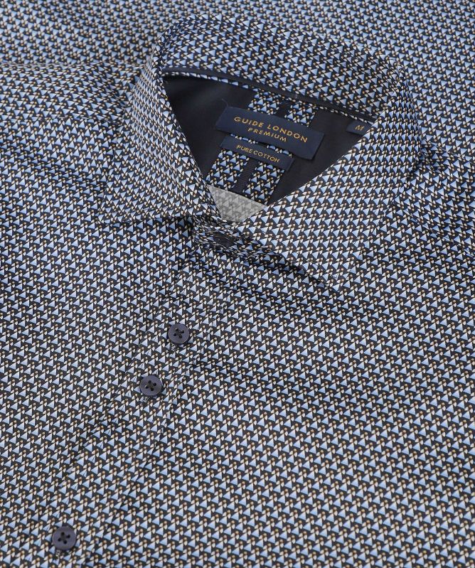 Guide London Slim Fit Geometric Shirt