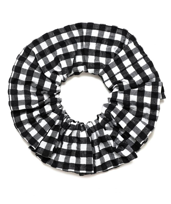 GANNI Seersucker Scrunchie