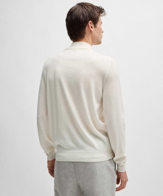 BOSS Virgin Wool Ebenji Zip Jumper