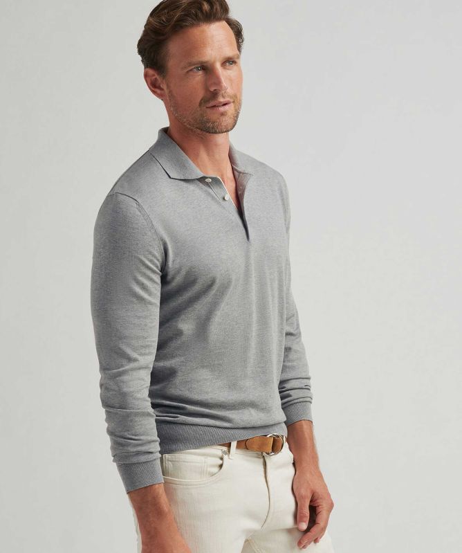 Peter Millar Sea Island Cotton Polo Jumper