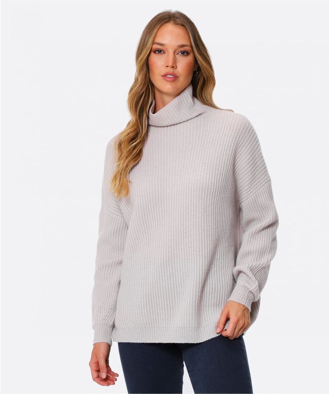 Van Kukil Olivia High Neck Ribbed Sweater