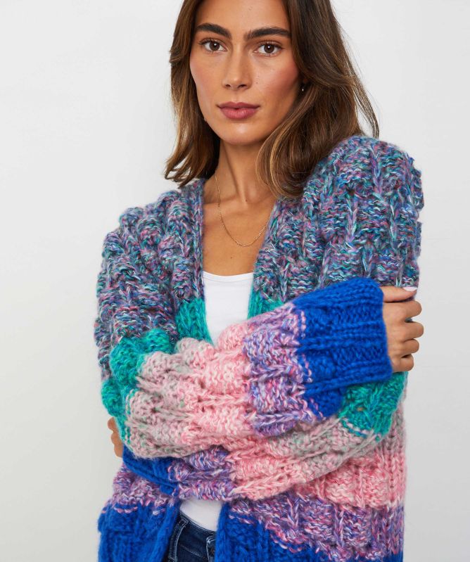 Dawn X Dare Mohair Arena Rainbow Cardigan