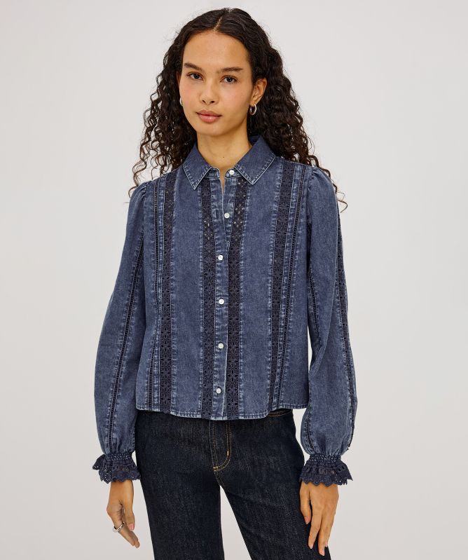 Rails Rowen Eyelet Stripe Shirt