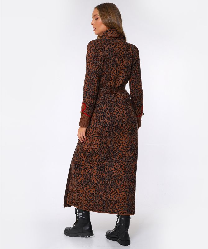 Hayley Menzies Jacquard Wool Smoking Robe