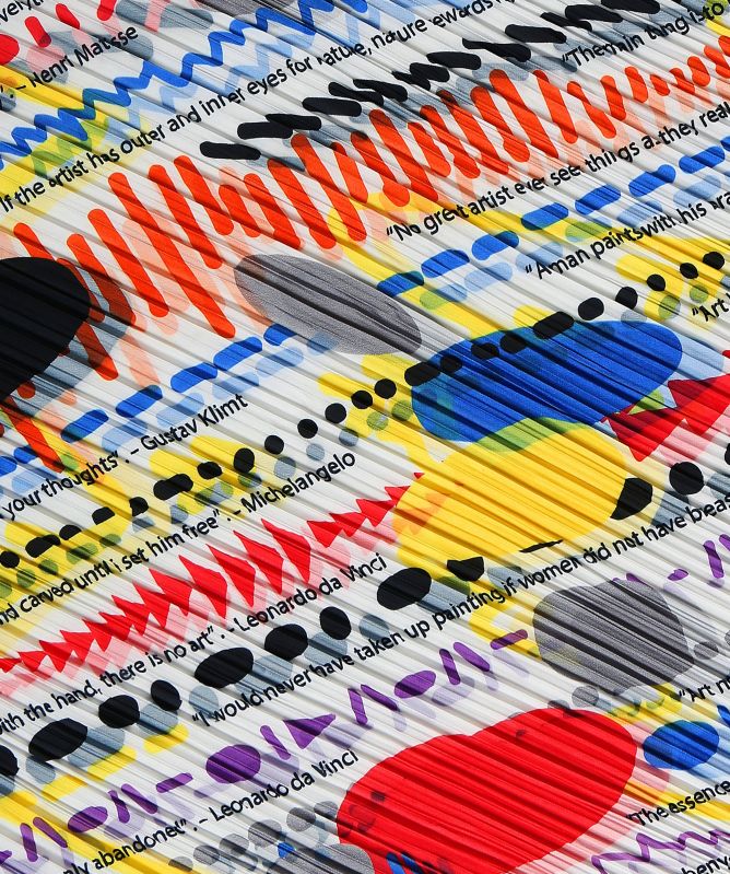 Alexandra Tsoukala Art Pleated Scarf