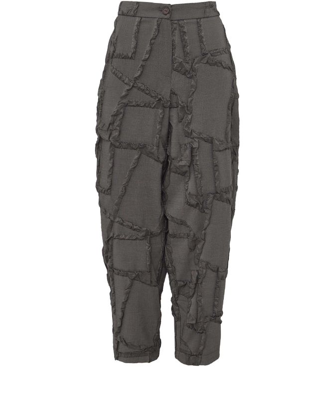 Bize Pleat Detail Cropped Trousers