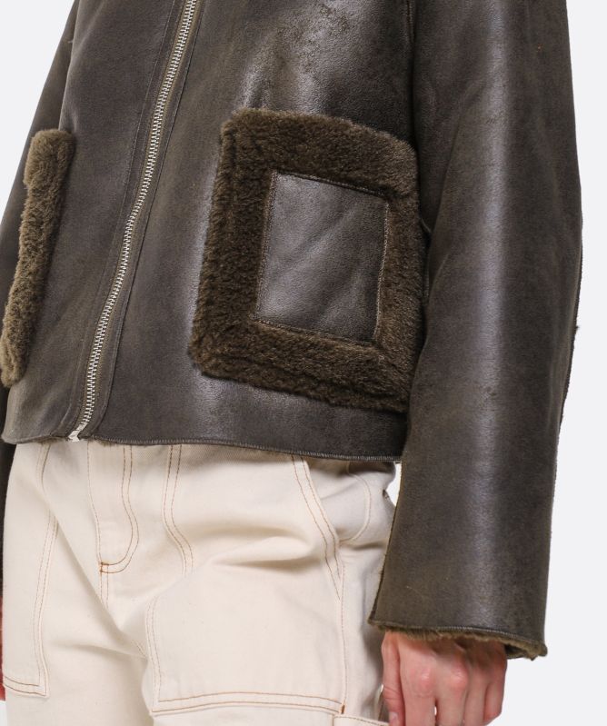 Apuweiser-riche - 【Jakke(ジャッキー)】VERA SHEARLING AVIATOR Jakke | Vera Shearling Aviator | Tan & Cream – The Norah Store
