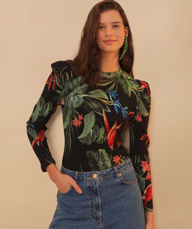 FARM Rio Midnight Macaw Fiesta Bodysuit