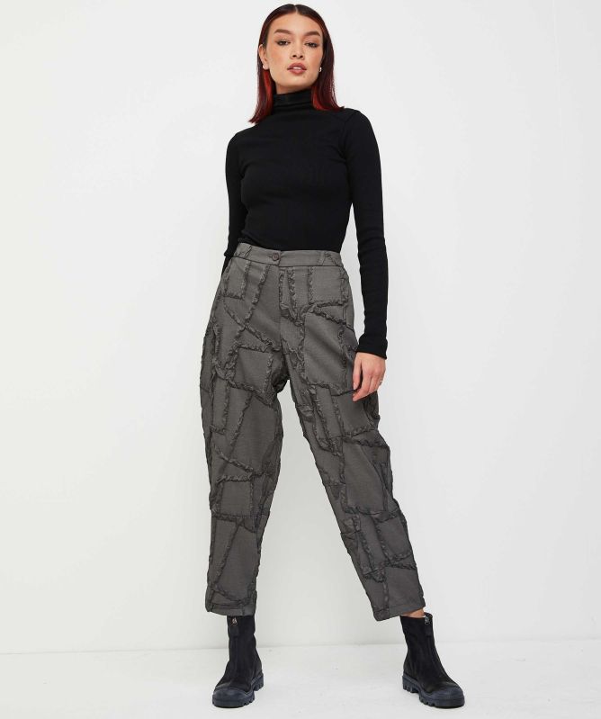 Bize Pleat Detail Cropped Trousers