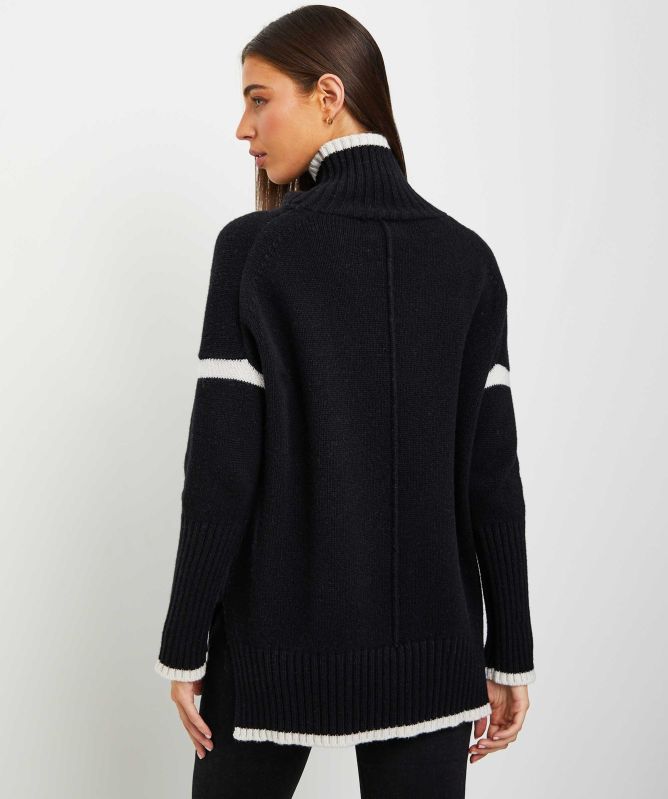 Eddy and Ivy Contrast Trim Roll Neck Jumper