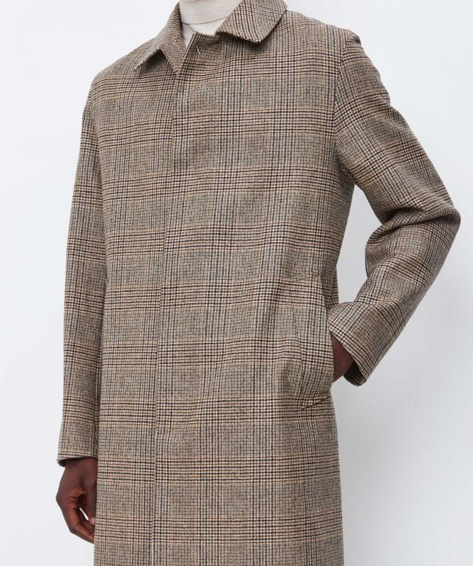 Mackintosh Wool Glencheck Dunkeld Coat