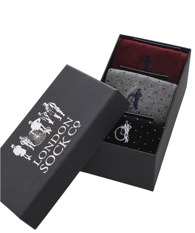London Sock Co. A Spot of Style Socks 3 Pack