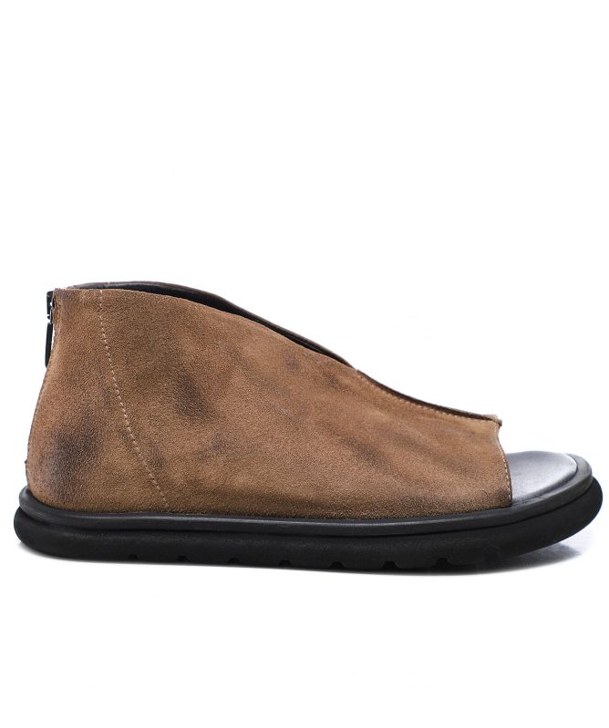 Lofina Flat Suede Open Toe Shoes