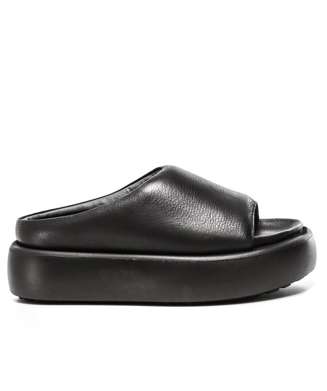 Lofina Leather Platform Sliders