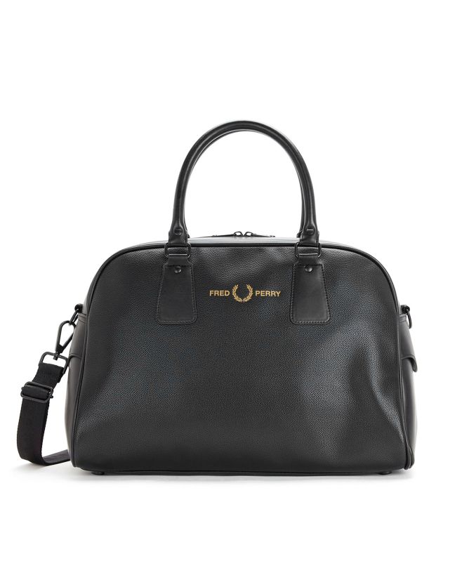 Fred Perry Black Scotch Grain Grip Bag Jules B