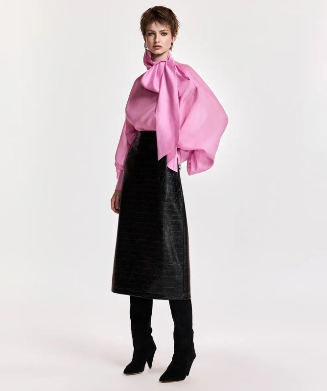 Essentiel Antwerp Karismatic Oversized Pussy-Bow Top