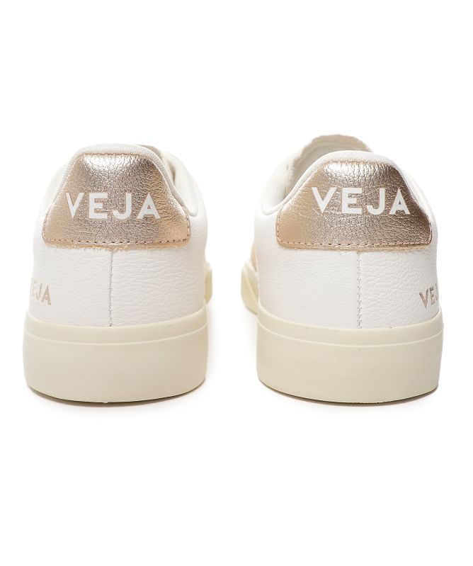 VEJA Campo Chromefree Leather Metallic Trainers