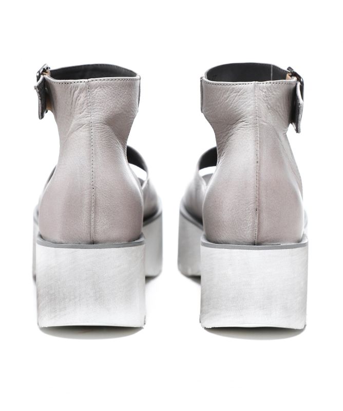 Lofina Leather Ankle Strap Platform Sandals