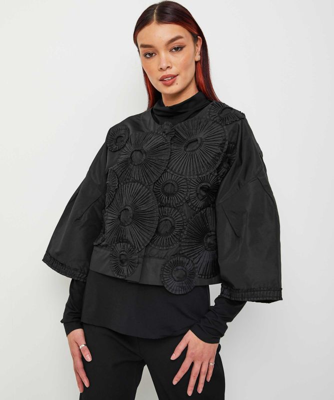 Bize Pleated Circle Motif Jacket