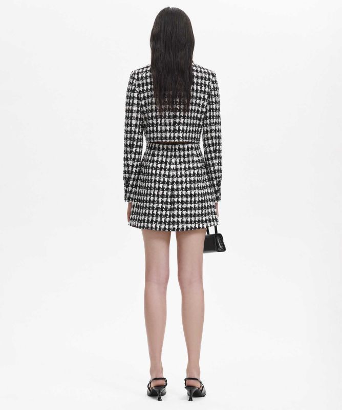 Self-Portrait Boucle Tailored Mini Dress