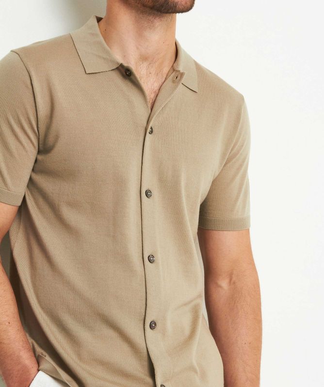 Thomas Maine Knitted Short Sleeve Shirt