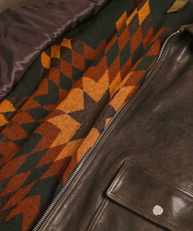 J. Blades Lined Leather Zip Jacket