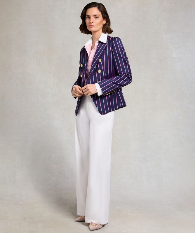 Holland Cooper Knightsbridge Wide Stripe Blazer