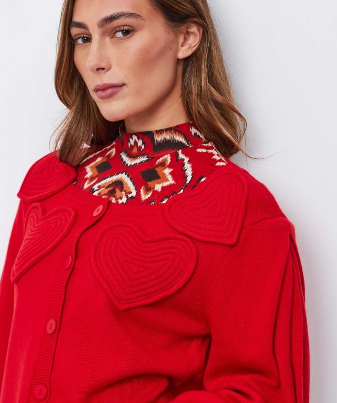 FARM Rio Heartful Knit Cardigan