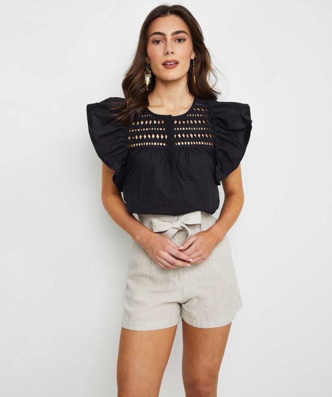 Scarlett Poppies The Linen High-Waisted Shorts