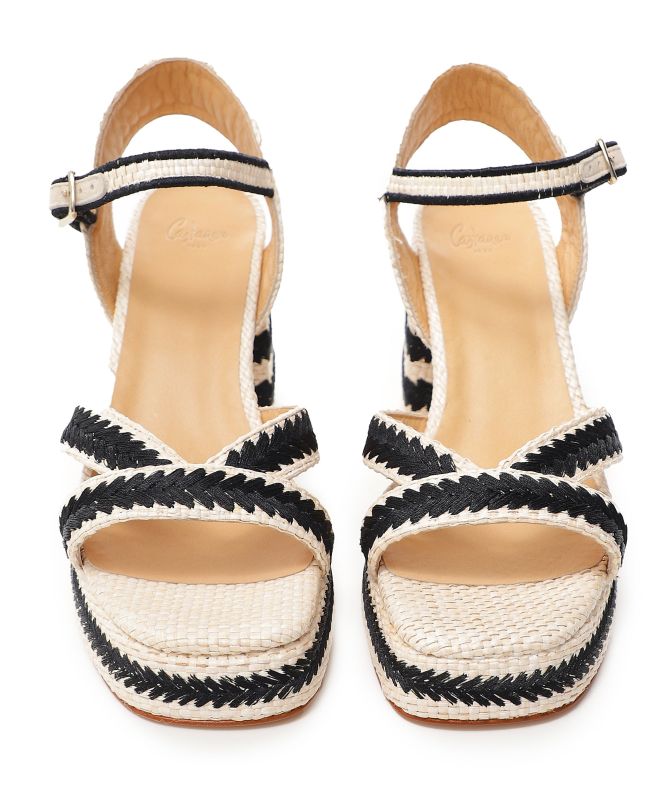 Castaner Vega Embroidered Raffia Sandals