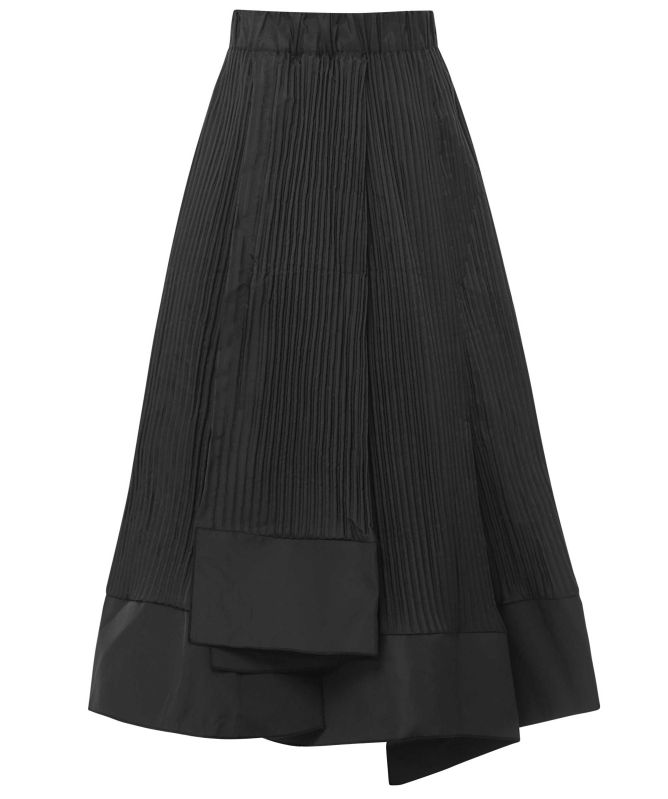 Bize Pleated Midi Skirt