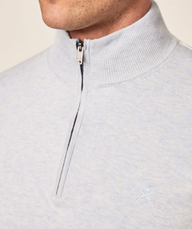 Hackett Cotton Silk Half-Zip Jumper