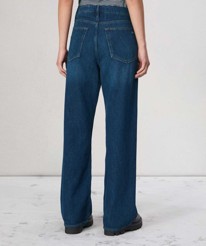 rag & bone The Logan Mid-Rise Wide Leg Jeans
